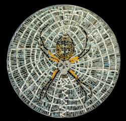 Orb Web Spider tile mosaic