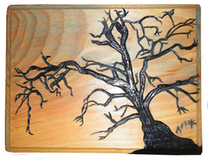 Waiting for Spring in Alabama, wood carving